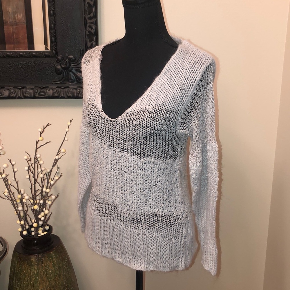 BKE Boutique Gray/Silver Sweater